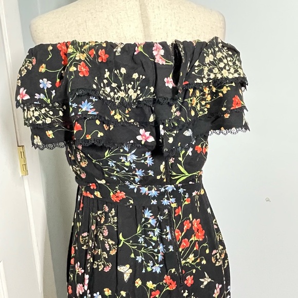 Alice + Olivia Cherri Black Maxi Dress Off Shoulder size 0 - Picture 11 of 12